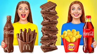 Schokolade vs Echtes Essen Challenge von Choco DO