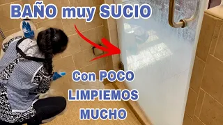 ✅ LIMPIA las PUERTAS de VIDRIO de la DUCHA CON JABON PEGADO y GRASA| LIMPIA EL BAÑO MUY SUCIO