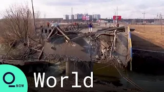 Bridge Near Ivankiv, Ukraine Destroyed in Russian Invasion