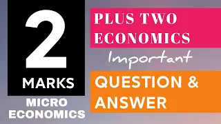 PLUS TWO ECONOMICS IMPORTANT QUESTION |  +2 ECONOMICS 2 MARK QUESTION #anilkumareconlab #econlab