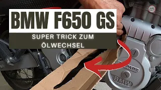 Unglaublicher Trick: BMW F650 GS Ölwechsel in einfachen Schritten Motorrad Öl-Wechsel leicht gemacht