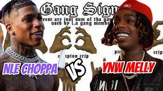 NLE CHOPPA VS YNW MELLY G*ANG SIGN #nlechoppa #ynwmelly #gangsigns #bloodgang #fyp #ynwmellytypebeat