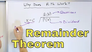 10 - The Remainder Theorem of Synthetic Division & Polynomial Long Division - Part 1