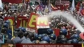 24 Oras: Mga nagtangkang sumugod sa US Embassy, binomba ng tubig