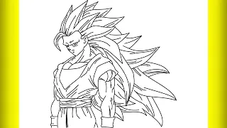 How To Draw Goku Super Saiyan 3 / Drawing Creation /