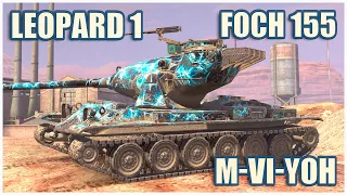 Leopard 1, Foch 155 & M-VI-Yoh • WoT Blitz Gameplay