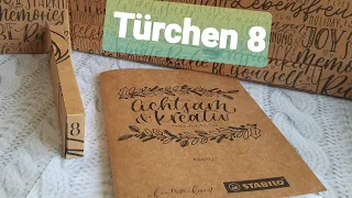 8 #Achtsamundkreativ, Brushlettern, Adventskalender öffnen, Handlettering Anfänger