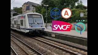 ( RER A ) Gros claquements aux passages de MI2N+MI09 à Maisons-Laffitte [4K]