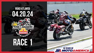 Mission King of the Baggers Race 1 at Road Atlanta 2024 - FULL RACE | MotoAmerica