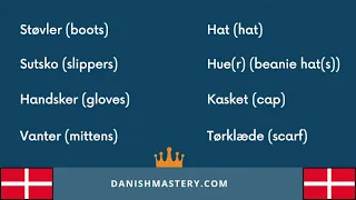 Basic Danish Vocabulary #2: Clothes, accessories and more!