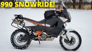 LOST FOOTAGE! KTM 990 SNOW RIDE!