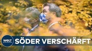 Versammlungsverbote & Sperrstunde: Söder kündigt verschärfte CORONA-Maßnahmen an