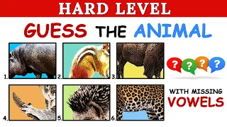 Guess the Animal || Missing Vowels || HARD Level | #animalfriend #guessanimals #KIDDoLoDIAN
