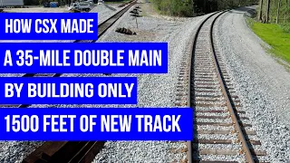 How CSX Built a 35 mile Double Track Main Line Using Only 1500 Feet of New Track