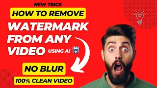 How to Remove Watermark from Video WITHOUT Blur | New Trick | Clean Video in 1 minute | 100% working