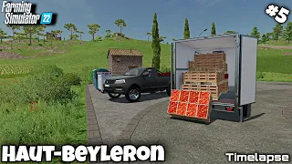 Selling Strawberries & Tomatoes, Harvesting oat | Haut-Beyleron | [ FS22 ] Episode #5