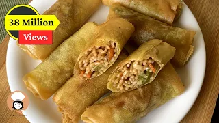 Veg Spring Rolls | Vegetables Spring Rolls with Homemade Sheets | Flavours Of Food