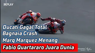 Ducati Gagal Total Francesco Bagnaia Crash Marq Marquez Menang Fabio Quartararo Juara Dunia