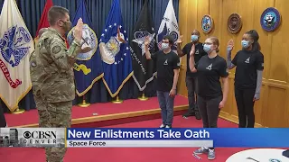 The First Group Of Direct Enlistees Into Space Force Took Their Oath Today