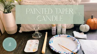 Painted Taper Candles, How to paint simple flowers