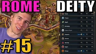 Civilization 6: Rome [Deity TSL Earth Map w/16 civs] Part 15 - Civ 6 Gameplay / Let's Play