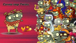Carnie imp Twins  Vs All imps of pvz 2 . Pvz 2 Zombies vs Zombies.