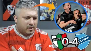 Palestino 0 vs Bolivar 4 Reacción de un hincha Argentino de River