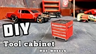 DIY 1:64 Tool Drawers Cabinet Hot Wheels Garage accessories