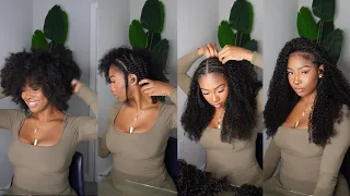 installing curly clip ins | perfect texture match, braid pattern + blending tips | curlsqueen