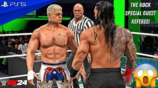 WWE 2K24 - Cody Rhodes vs. Roman Reigns - Bloodline Rules Match at WrestleMania XL | PS5™ [4K60]