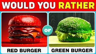 would you rather red or green food edition | pickone kickone