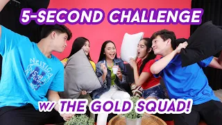 5-SECOND CHALLENGE w/ THE GOLD SQUAD!! | ThatsBella