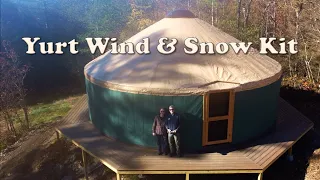 Yurt wind and snow kit installation (Vermont DIY off-grid home build)