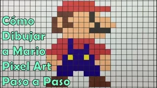 Cómo Dibujar a Mario en 8-bit o Pixel Art! TUTORIAL PASO A PASO