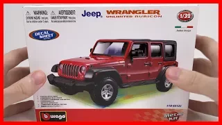 Car Jeep WRANGLER UNLIMITED RUBICON. Toy Car for kids. Bburago. Diecast. Scale 1/24. Kids Car.