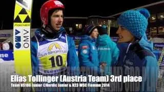 Elias Tollinger (Austrian Team) - 2rd place Team HS106 Junior - WSC Fiemme 2014