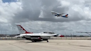 Thunderbird 8 Arrival at FLL for the 2024 Fort Lauderdale Air Show!