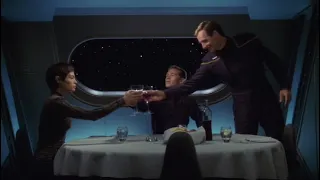 T'Pol, Captain Archer, and Commander Tucker Toast