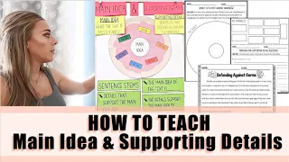 How to teach Main IDea and Supporting Details