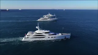 Three Bentti Megayachts: SPECTRE, SEASENSE and 11.11 cruising together