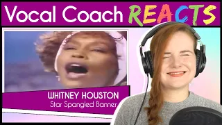 Vocal Coach reacts to Whitney Houston - Star Spangled Banner (American National Anthem)