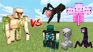 IRON GOLEM vs HYBRID MOBS in Minecraft Mob Battle