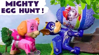 Chase and Skye go on a Mighty Egg Hunt