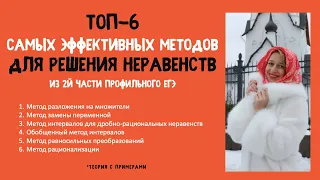 Все методы решения неравенств из №15 профильного ЕГЭ за час