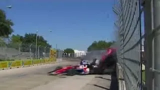 Dario Franchitti Horrible Crash 2013 IndyCar
