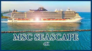 MSC Seascape Departs Port of Miami - 4K