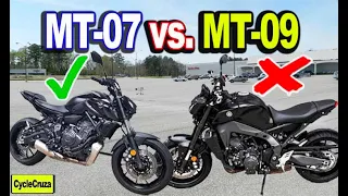 2022 Yamaha MT-07 vs MT-09 = MT-07 is BETTER