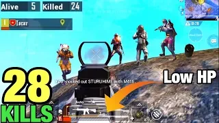 LOW HP - CAN I WIN vs 4 ENEMIES LAST GAME | SOLO VS SQUAD | PUBG MOBILE TACAZ