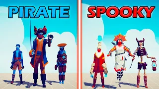 PIRATE TEAM vs SPOOKY TEAM - Totally Accurate Battle Simulator | TABS