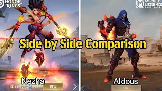 Mobile Legends vs Honor of Kings/Kings of Glory Side by Side Hero Comparison